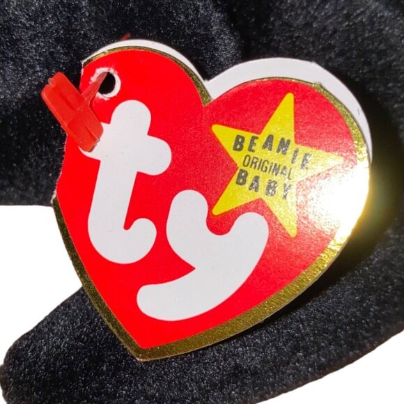 Ty Beanie Babies Blackie Bear Plush Stuffed Animal Hang 4th Gen Tush 4th Gen Tag - Picture 6 of 10